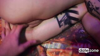 Pinful anal with young and nasty inked hoe