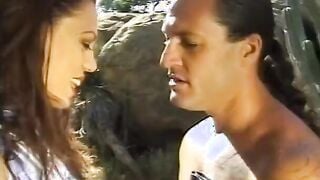 Dude bends the Goddess over into outdoors and then fucks her coochie
