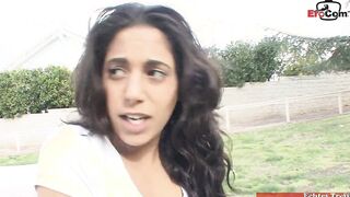 Seduce slim dark haired college Eighteen with tiny boobies inside park