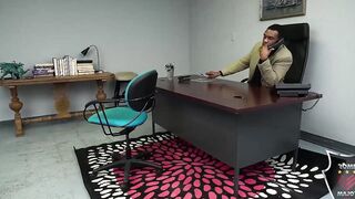 Almost Shaved Secretary Riley Nixon Gets Cummed From Boss Rome Major!