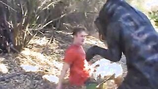 Perfect babes enjoy getting fuck outdoor inside a 3some