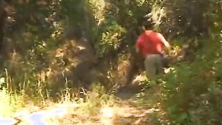 Perfect babes enjoy getting fuck outdoor inside a 3some