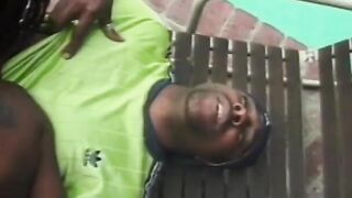 Freaky african Women and hunks banged hardcore by the pool