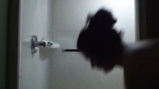 A Quick Shower at the Hotel