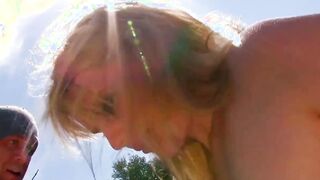 Blonde Lillian Love offer Rob Diesel anal sex and head