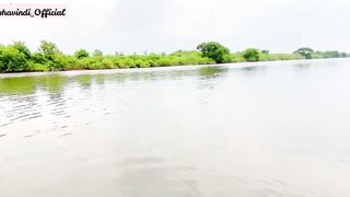 RISKY OUTDOOR SEX WITH MY STEPSISTER INSIDE a BOAT ON THE RIVER