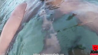 BBW Sucking Off Dick On The Beach