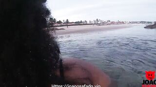 BBW Sucking Off Dick On The Beach