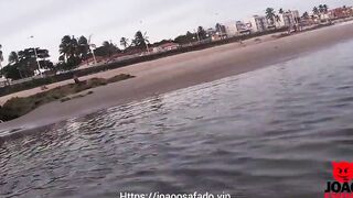 BBW Sucking Off Dick On The Beach