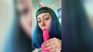 Egirl Give New Vibrator A Sloppy On Her iPad! with sleepyrila