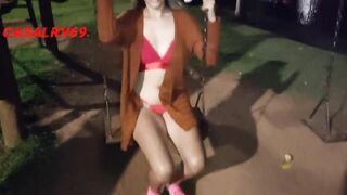 Young wifey clothed as Mamma Noel went to the gazebo to celebrate Christmas for a happier stranger.