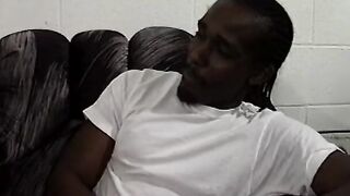 African with a amazing set of breasts spreads her legs wide open