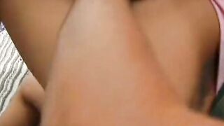 Blonde and dark hair chick are banging 2 rough dick dudes