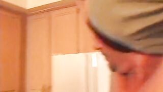 Stud fucks bald oriental snatch then jizzes on her face