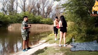 Behind the scenes filming on the river with Cinday01