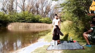 Behind the scenes filming on the river with Cinday01