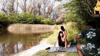 Behind the scenes filming on the river with Cinday01