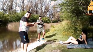 Behind the scenes filming on the river with Cinday01