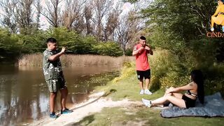 Behind the scenes filming on the river with Cinday01