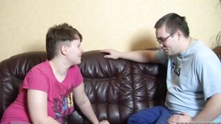 Ugly chubby Goddess pounded with her glassed fat roommate with tiny cock
