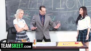 Pure -Bombshell Eighteen Blows And Fucks Their Teachers Dick