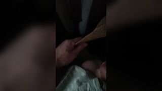 I masturbate him into outside transport