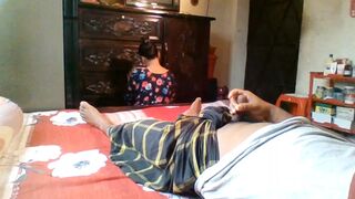 FLASHING COCK ON MY MAID three