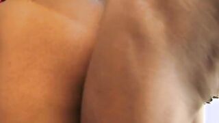 Vulgar african Bae warms up by masturbating, then gets pounded