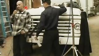 Behind the scenes footage of porn video action