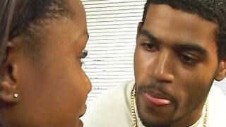 Stud creams a Bae dick blowing african sexy after fucking her