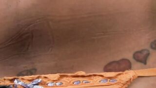 Dyke Danielle and Robin Skye have sex with dildos and