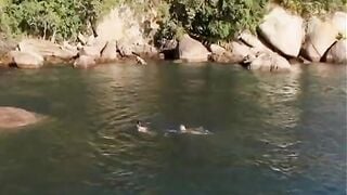 Tropical island outside sex for this incredible sexy butt blonde