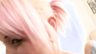 Inked 18 Christina masturbates and blows dick