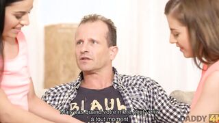 DADDY4K. Porn models hook up with older man