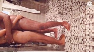 Hubby and wifey bathing on a Bae evening.