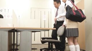 https://bit.ly/3mvVbPU　"Don't look ... pissing drips ..." A chick into uniform who can't stand the satisfaction of incontinence inside a Japanese style restroom and is filled with diuretics and aphrodisiacs by a metamorphosis instructor.[Part 2]