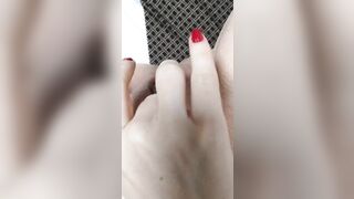 You view an unsatisted cunt penetrated by a vibrator.
