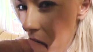 babe skinny blonde Women shows how a real whore works a dick
