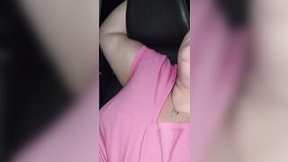 Pawg having fun with her new dildo into the vehicle.