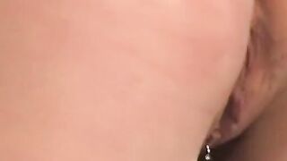 Friendly dark hair bitch drilled up her cunt and shit box