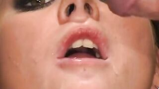 Friendly dark hair bitch drilled up her cunt and shit box