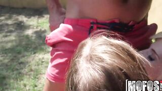 Mofos - Foursome into the back yard