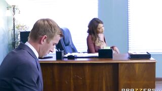 Cassidy Banks Gets some Long White Dick at Work - Brazzers