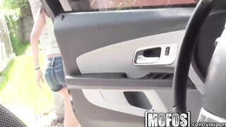 Mofos - Beauty nerdy 18 gets banged! into the backseat