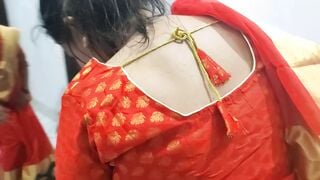 Bhabi with Saree Red Goddess Neighbours Wifey cumriya
