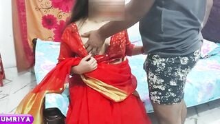 Bhabi with Saree Red Goddess Neighbours Wifey cumriya