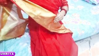 Bhabi with Saree Red Goddess Neighbours Wifey cumriya