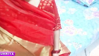 Bhabi with Saree Red Goddess Neighbours Wifey cumriya