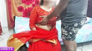 Bhabi with Saree Red Goddess Neighbours Wifey cumriya