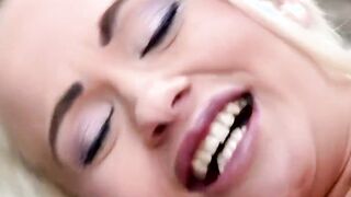 Outdoors Blonde Cindy Sun with long boobs loves anal sex
